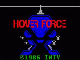 Title screen of Hover Force on the Mattel Intellivision.