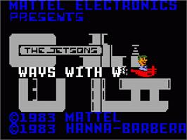 Title screen of Jetsons' Ways With Words on the Mattel Intellivision.