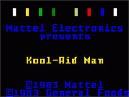 Title screen of Kool-Aid Man on the Mattel Intellivision.