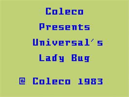 Title screen of Lady Bug on the Mattel Intellivision.