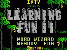 Title screen of Learning Fun II: Word Wizard Memory Fun on the Mattel Intellivision.