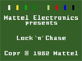 Title screen of Lock'n'Chase on the Mattel Intellivision.