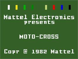 Title screen of Motocross on the Mattel Intellivision.