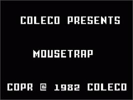 Title screen of Mouse Trap on the Mattel Intellivision.