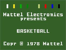 Title screen of NBA Basketball on the Mattel Intellivision.