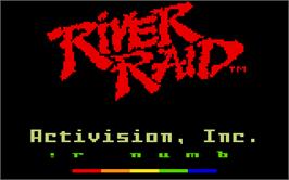 Title screen of River Raid on the Mattel Intellivision.