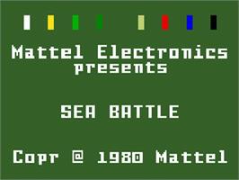 Title screen of Sea Battle on the Mattel Intellivision.