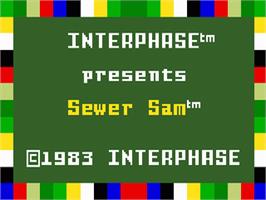 Title screen of Sewer Sam on the Mattel Intellivision.