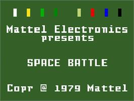 Title screen of Space Battle on the Mattel Intellivision.