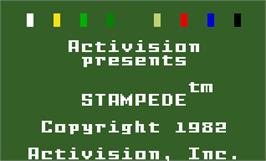 Title screen of Stampede on the Mattel Intellivision.