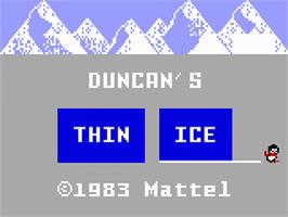 Title screen of Thin Ice on the Mattel Intellivision.