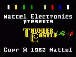 Title screen of Thunder Castle on the Mattel Intellivision.