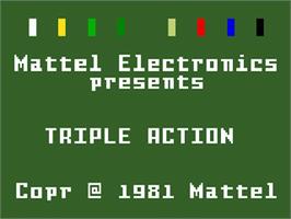 Title screen of Triple Action on the Mattel Intellivision.