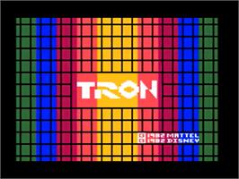 Title screen of Tron: Deadly Discs on the Mattel Intellivision.