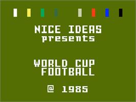 Title screen of World Cup Soccer on the Mattel Intellivision.