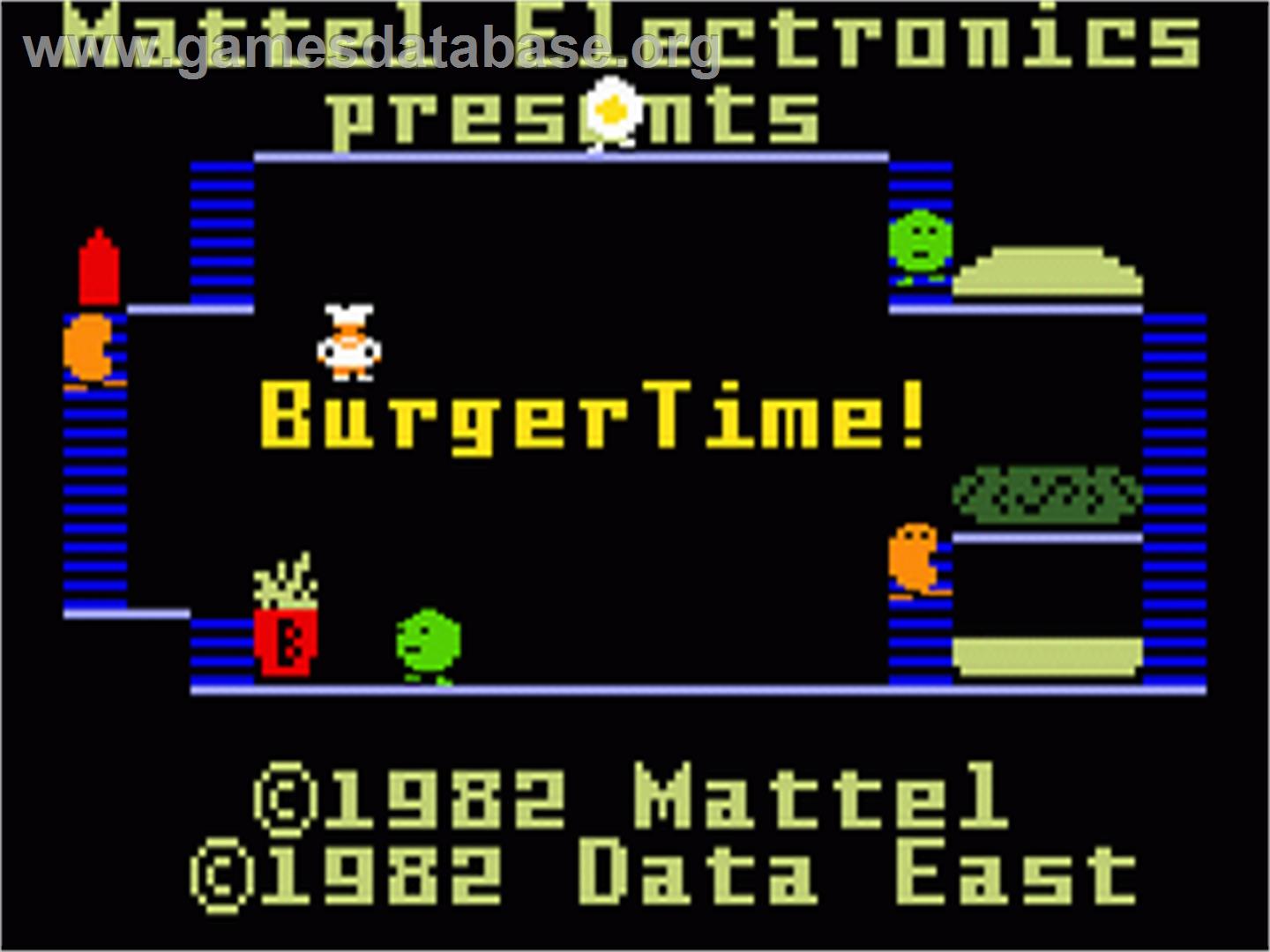 Burger Time: New Levels Hack - Mattel Intellivision - Artwork - Title Screen