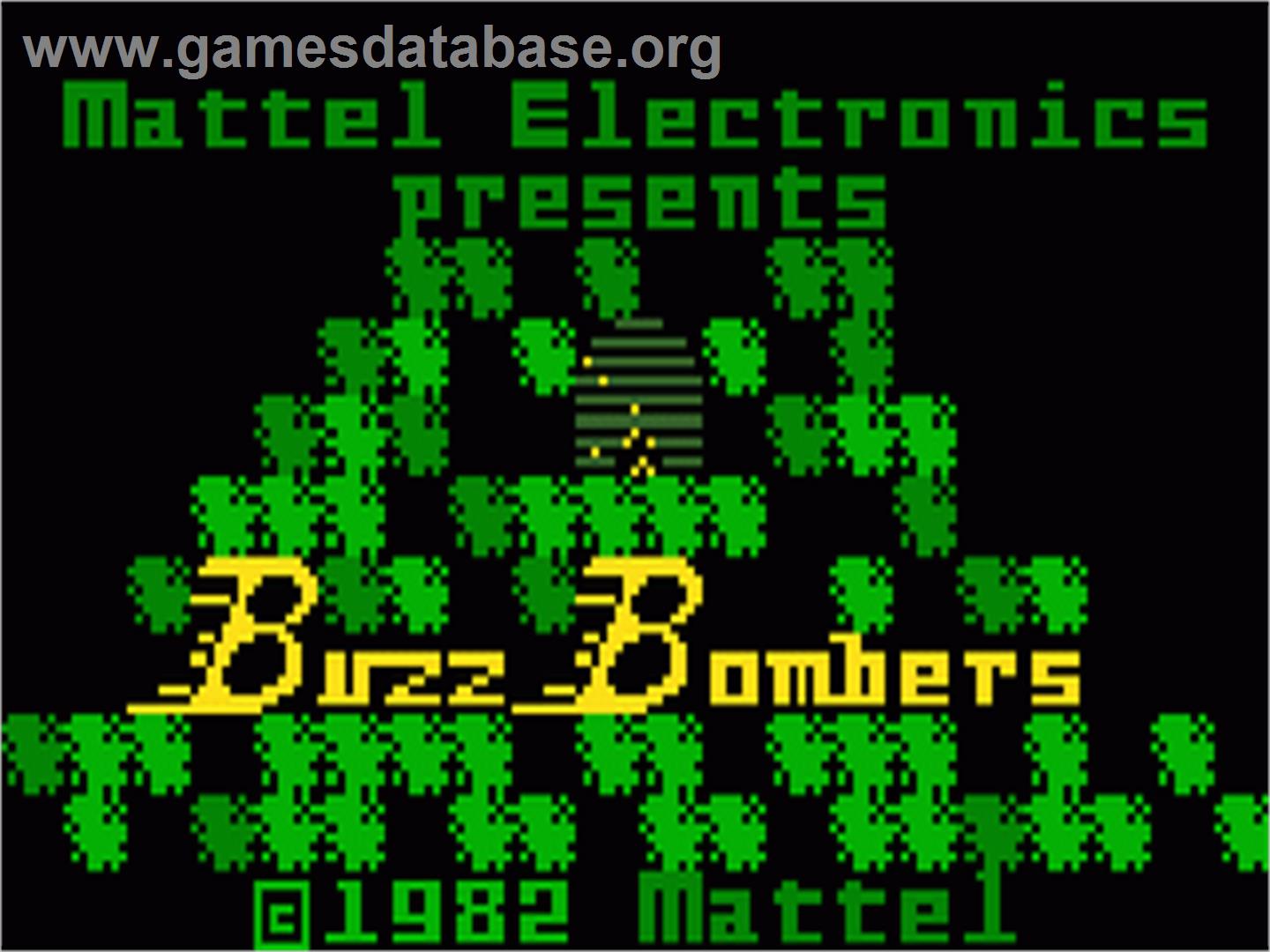 Buzz Bombers - Mattel Intellivision - Artwork - Title Screen