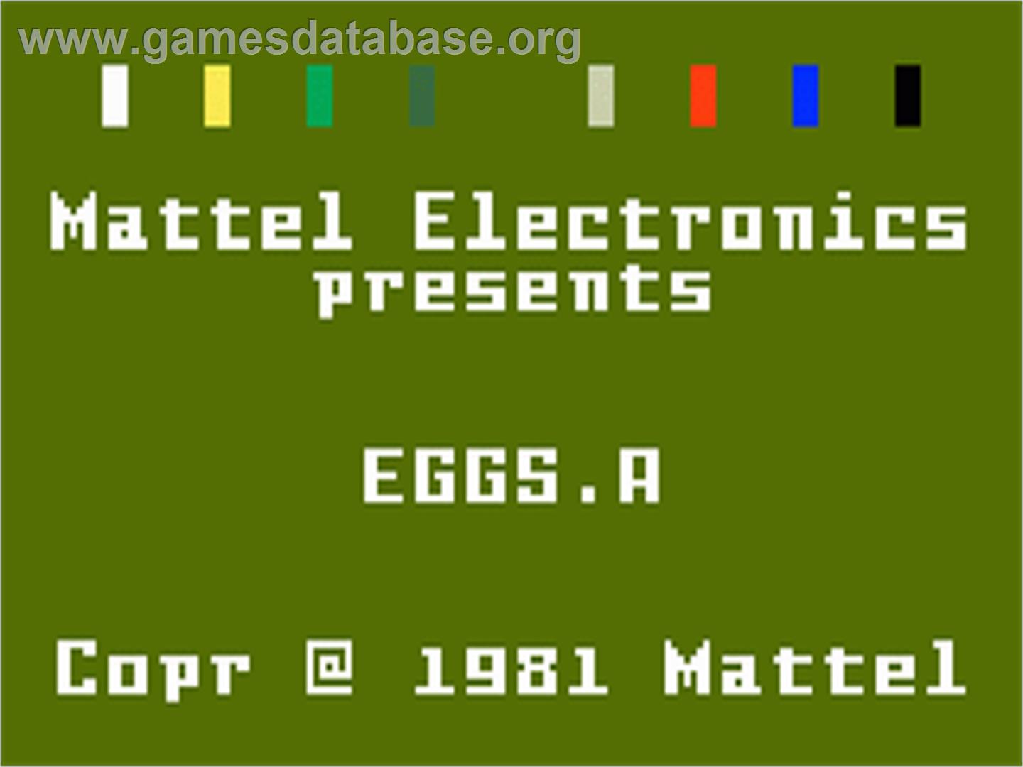 Easter Eggcitement - Mattel Intellivision - Artwork - Title Screen