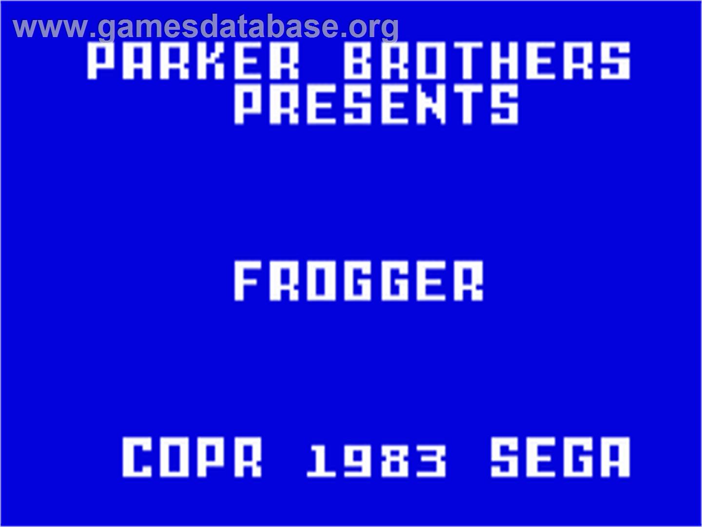 Frogger - Mattel Intellivision - Artwork - Title Screen