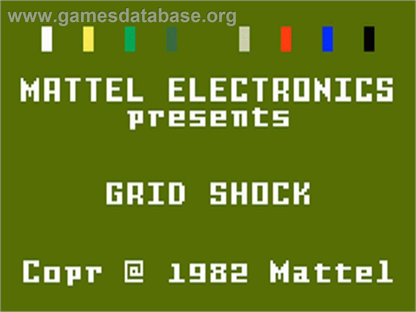 Grid Shock - Mattel Intellivision - Artwork - Title Screen