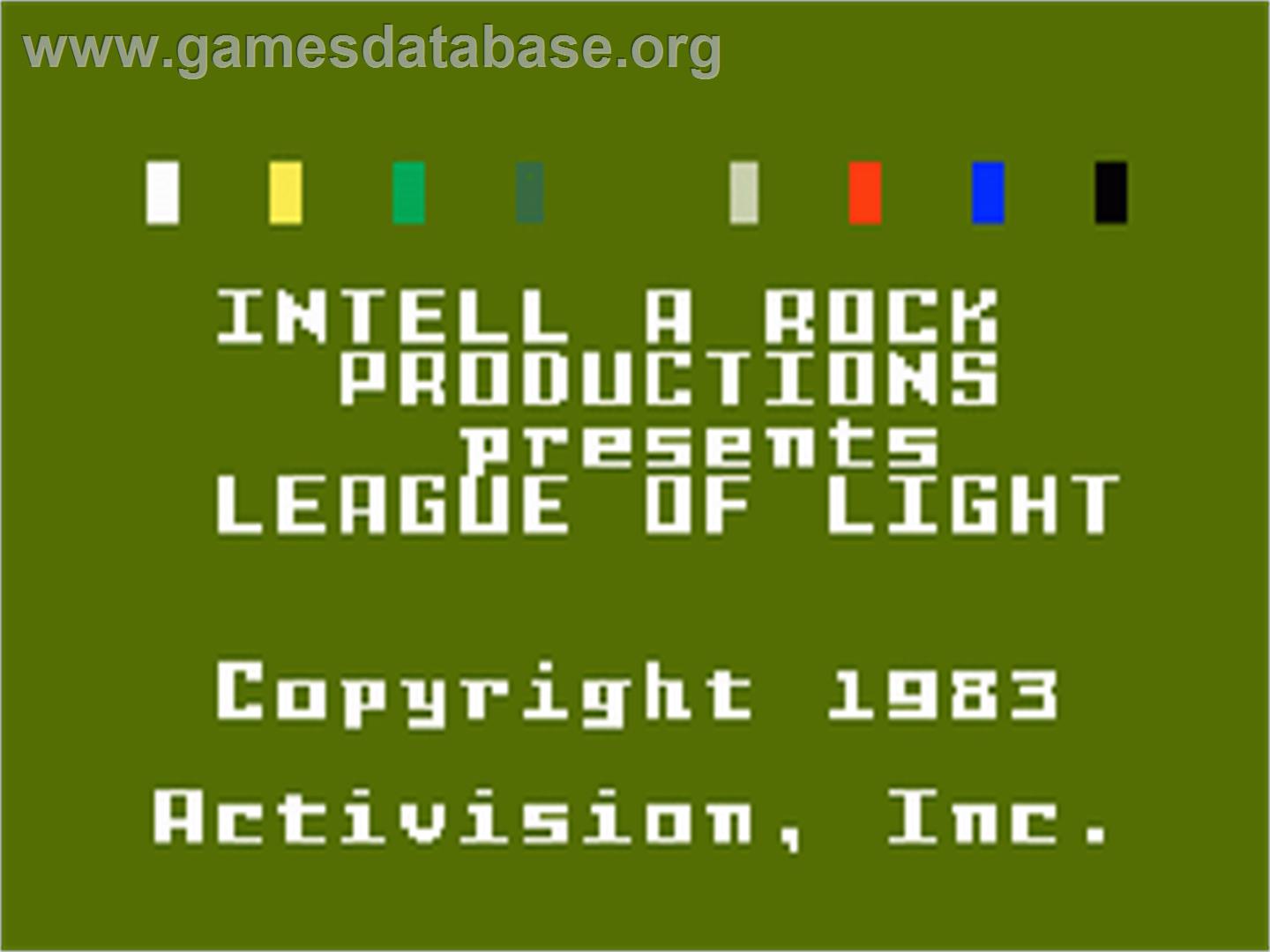 League of Light - Mattel Intellivision - Artwork - Title Screen
