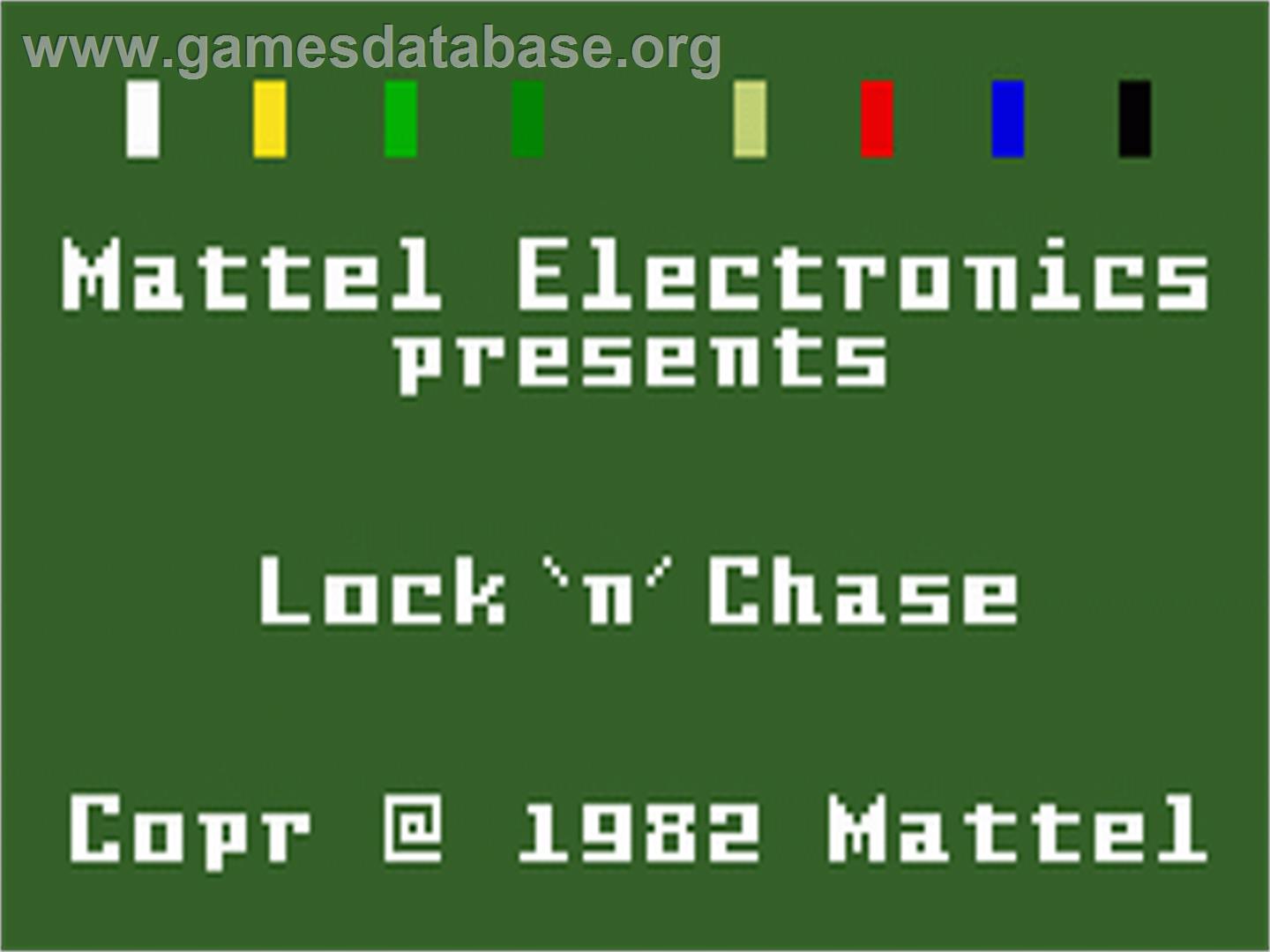 Lock'n'Chase - Mattel Intellivision - Artwork - Title Screen