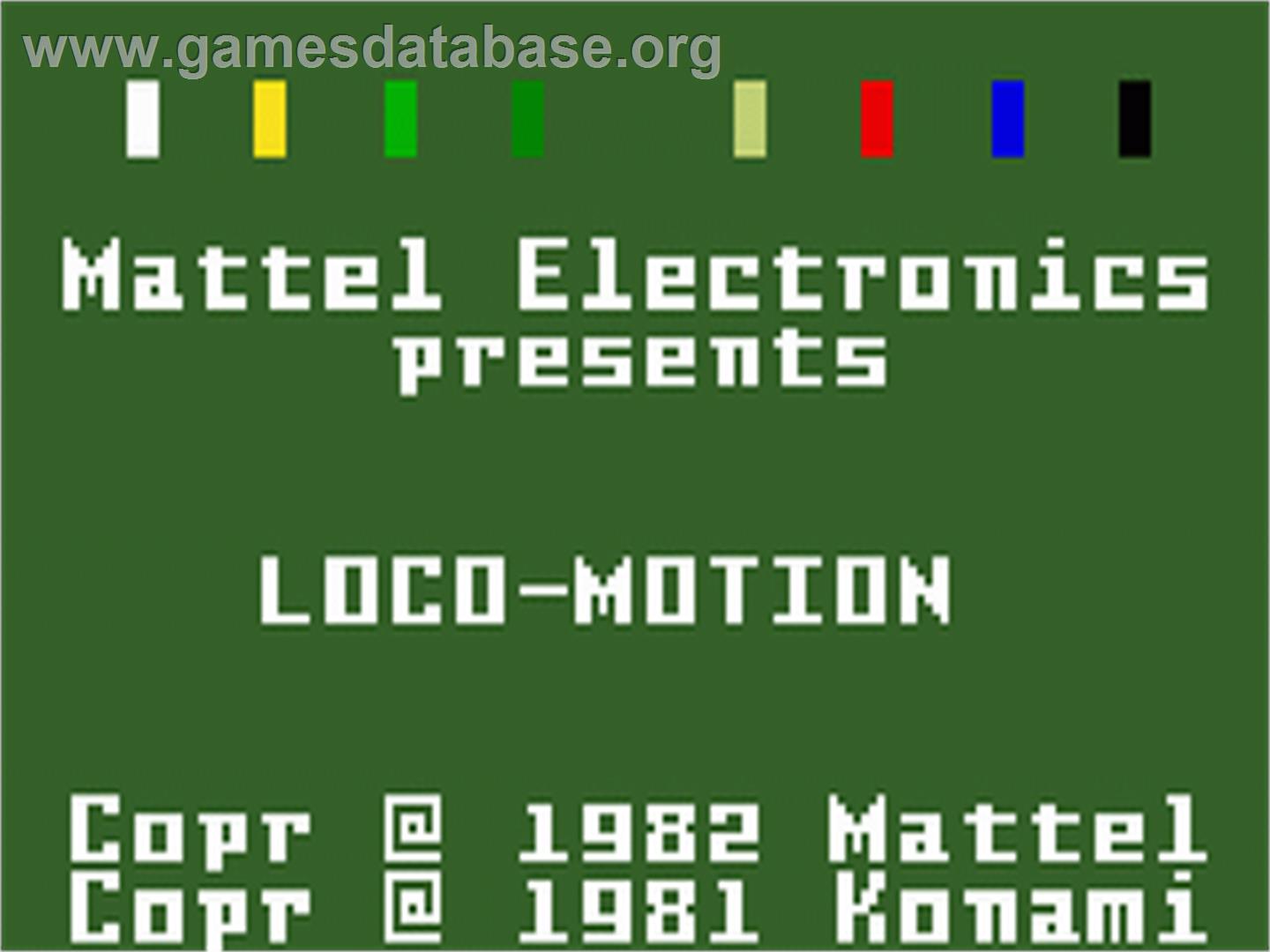 Loco-Motion - Mattel Intellivision - Artwork - Title Screen