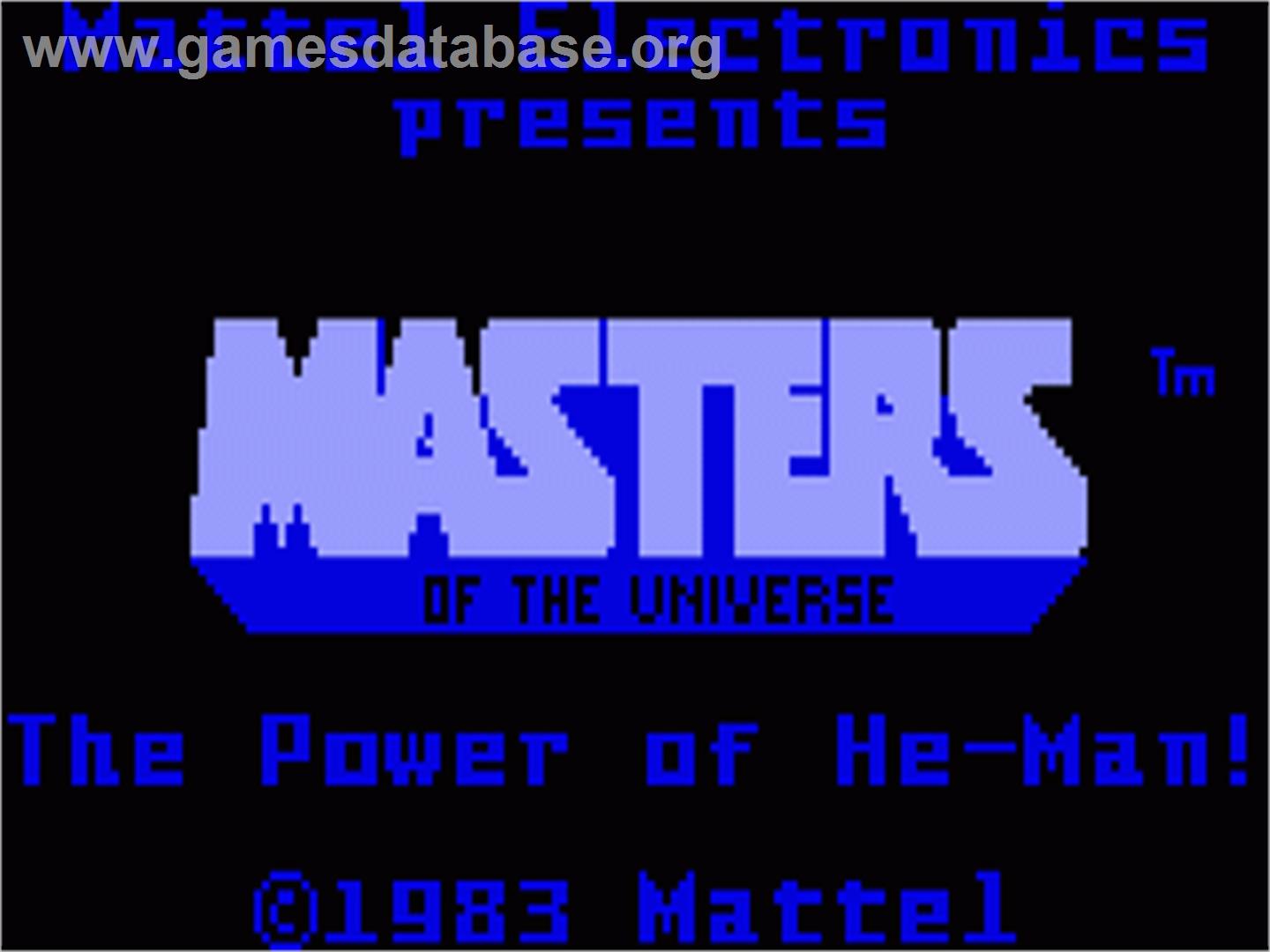 Masters of the Universe: The Power of He-Man - Mattel Intellivision - Artwork - Title Screen