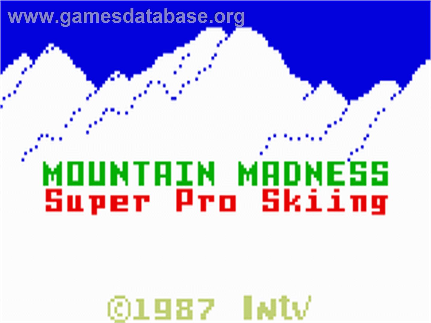 Mountain Madness: Super Pro Skiing - Mattel Intellivision - Artwork - Title Screen