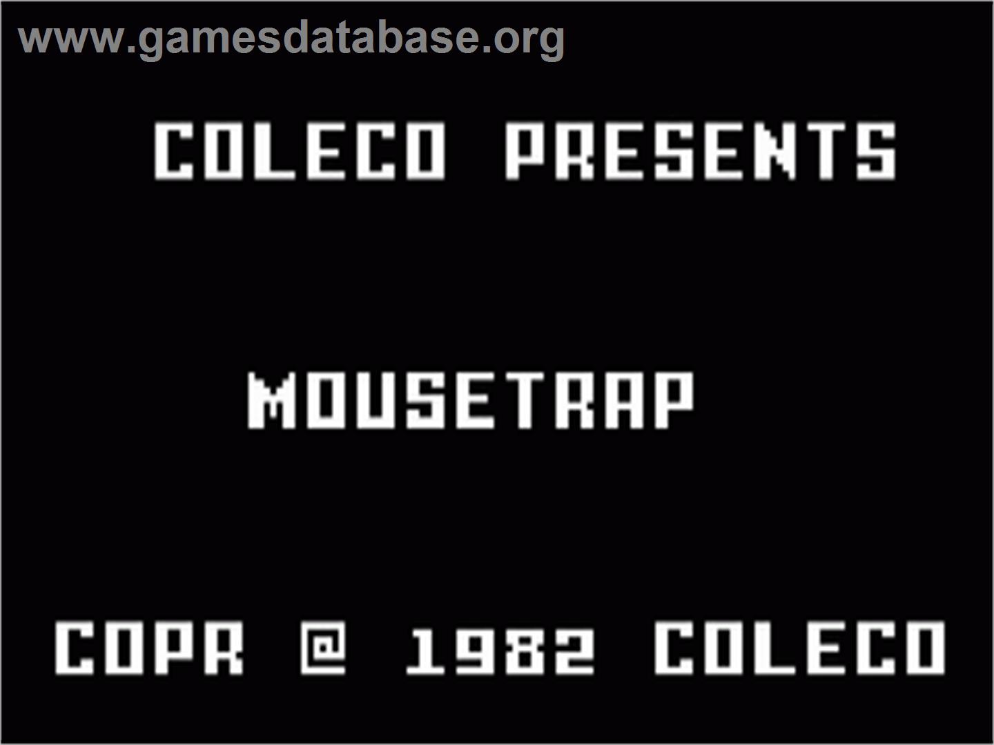 Mouse Trap - Mattel Intellivision - Artwork - Title Screen