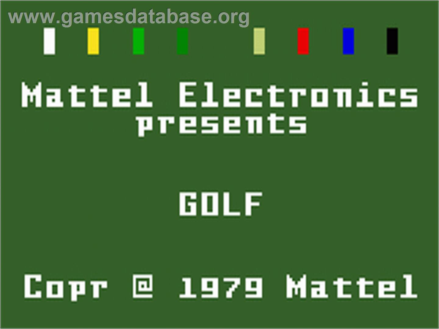 PGA Golf - Mattel Intellivision - Artwork - Title Screen