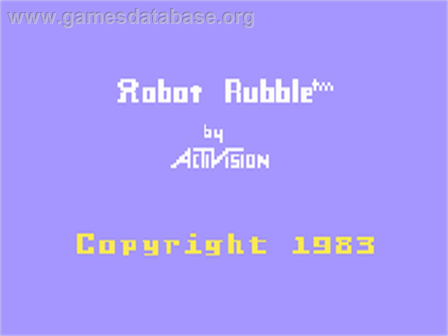 Robot Rubble - Mattel Intellivision - Artwork - Title Screen