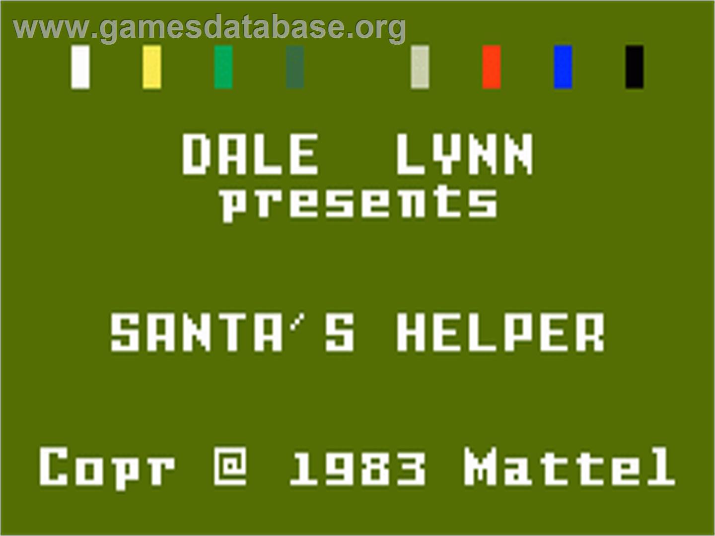 Santa's Helper - Mattel Intellivision - Artwork - Title Screen