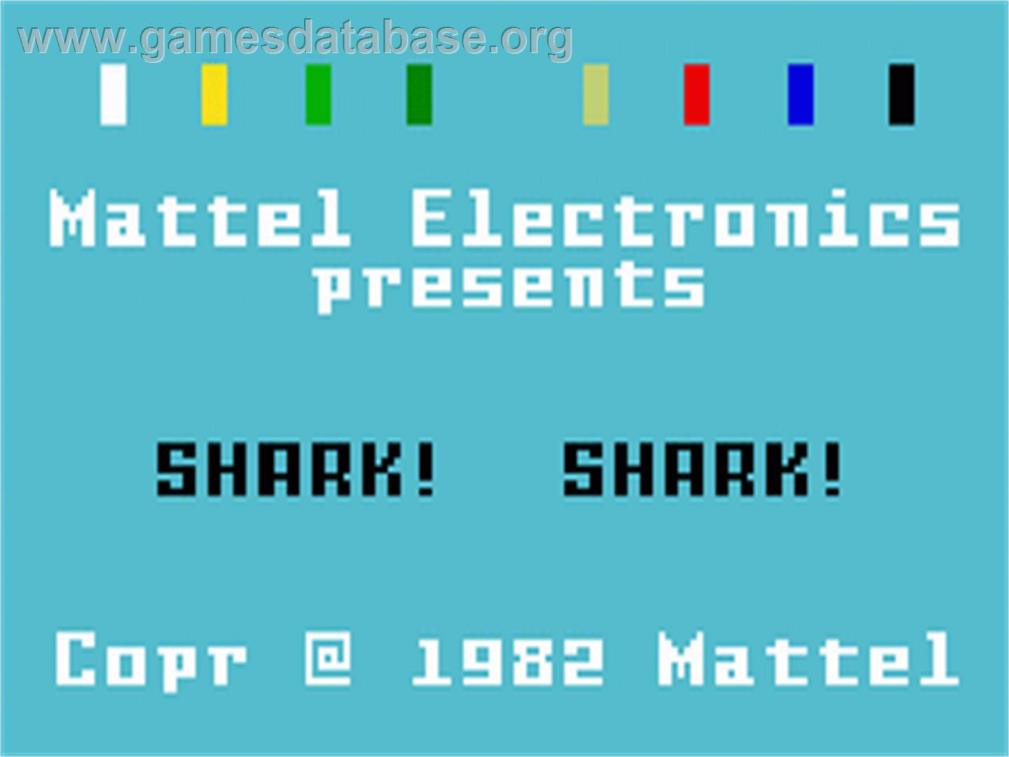 Shark! Shark - Mattel Intellivision - Artwork - Title Screen