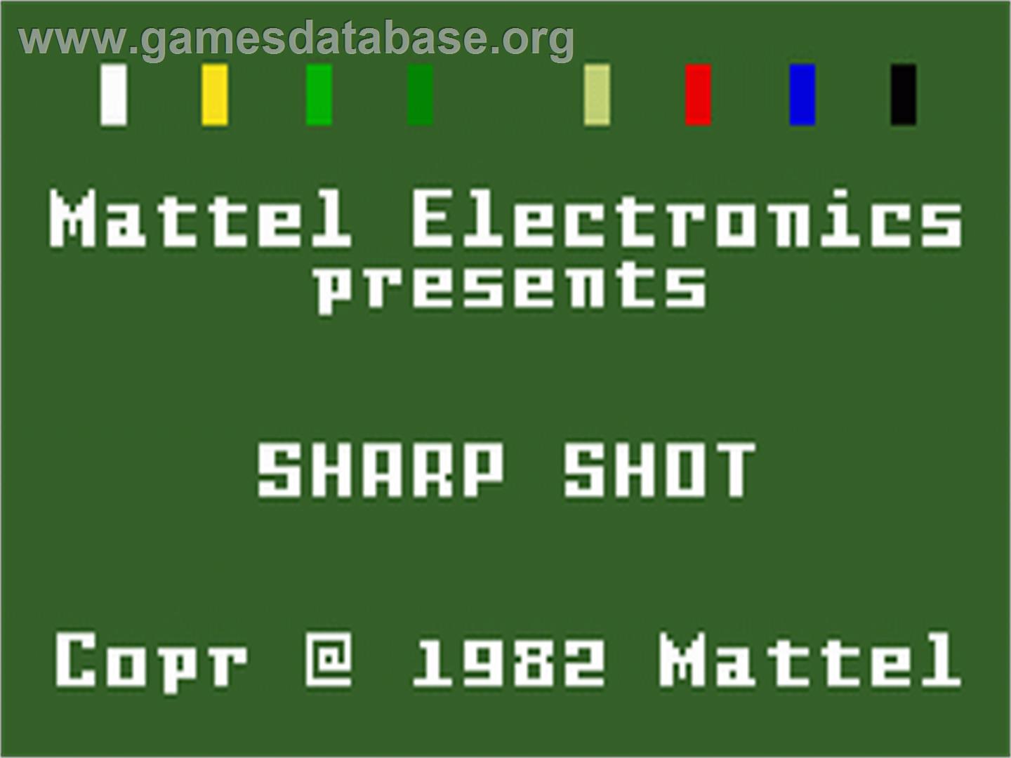 Sharp Shot - Mattel Intellivision - Artwork - Title Screen
