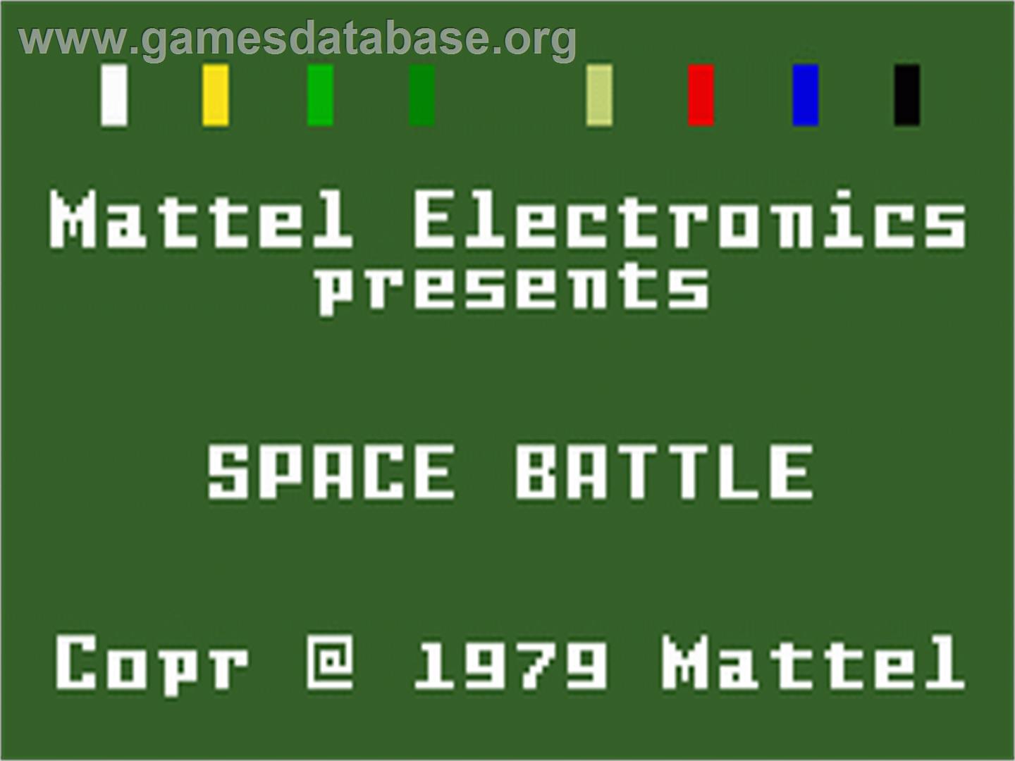 Space Battle - Mattel Intellivision - Artwork - Title Screen