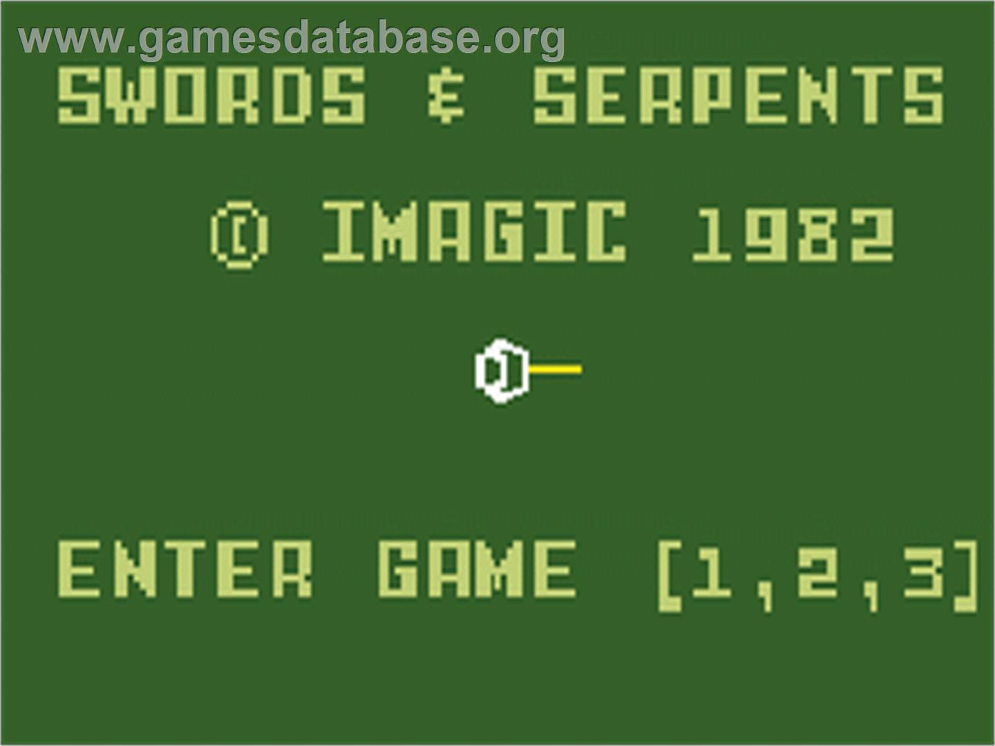 Swords and Serpents - Mattel Intellivision - Artwork - Title Screen