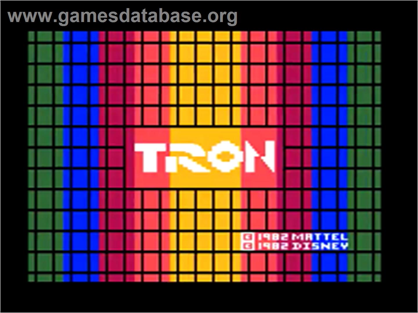 TRON: Deadly Discs: Deadly Dogs - Mattel Intellivision - Artwork - Title Screen