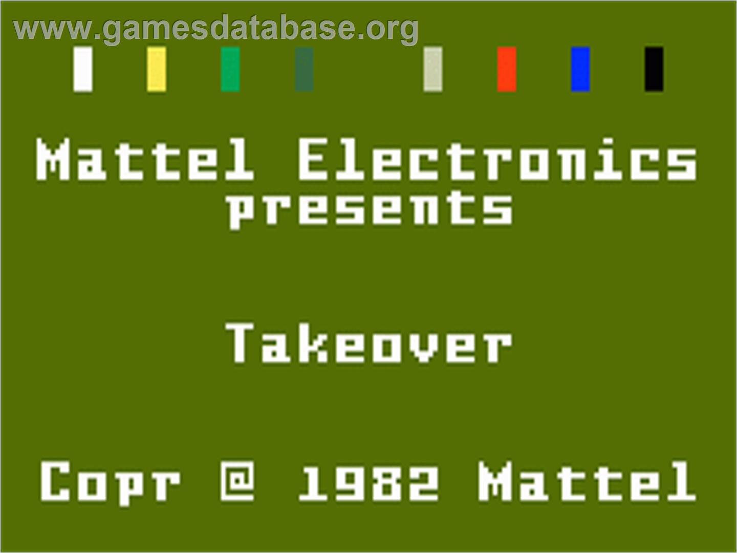 Takeover - Mattel Intellivision - Artwork - Title Screen