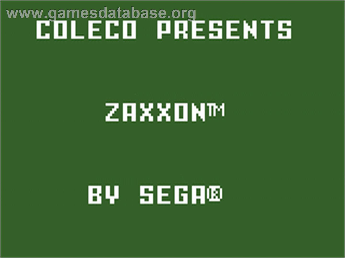 Zaxxon - Mattel Intellivision - Artwork - Title Screen
