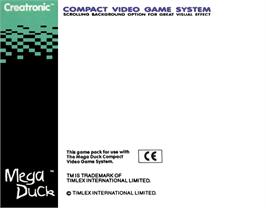 Box back cover for Arctic Zone on the Mega Duck.
