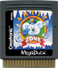 Cartridge artwork for Arctic Zone on the Mega Duck.