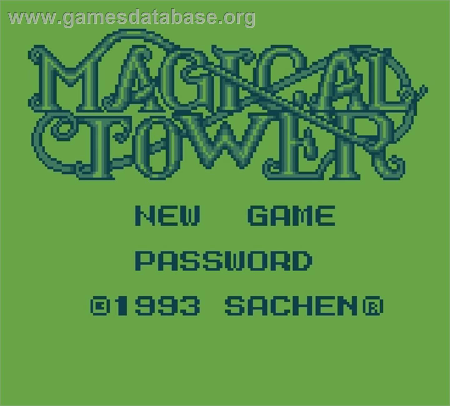 Magical Tower - Mega Duck - Artwork - Title Screen
