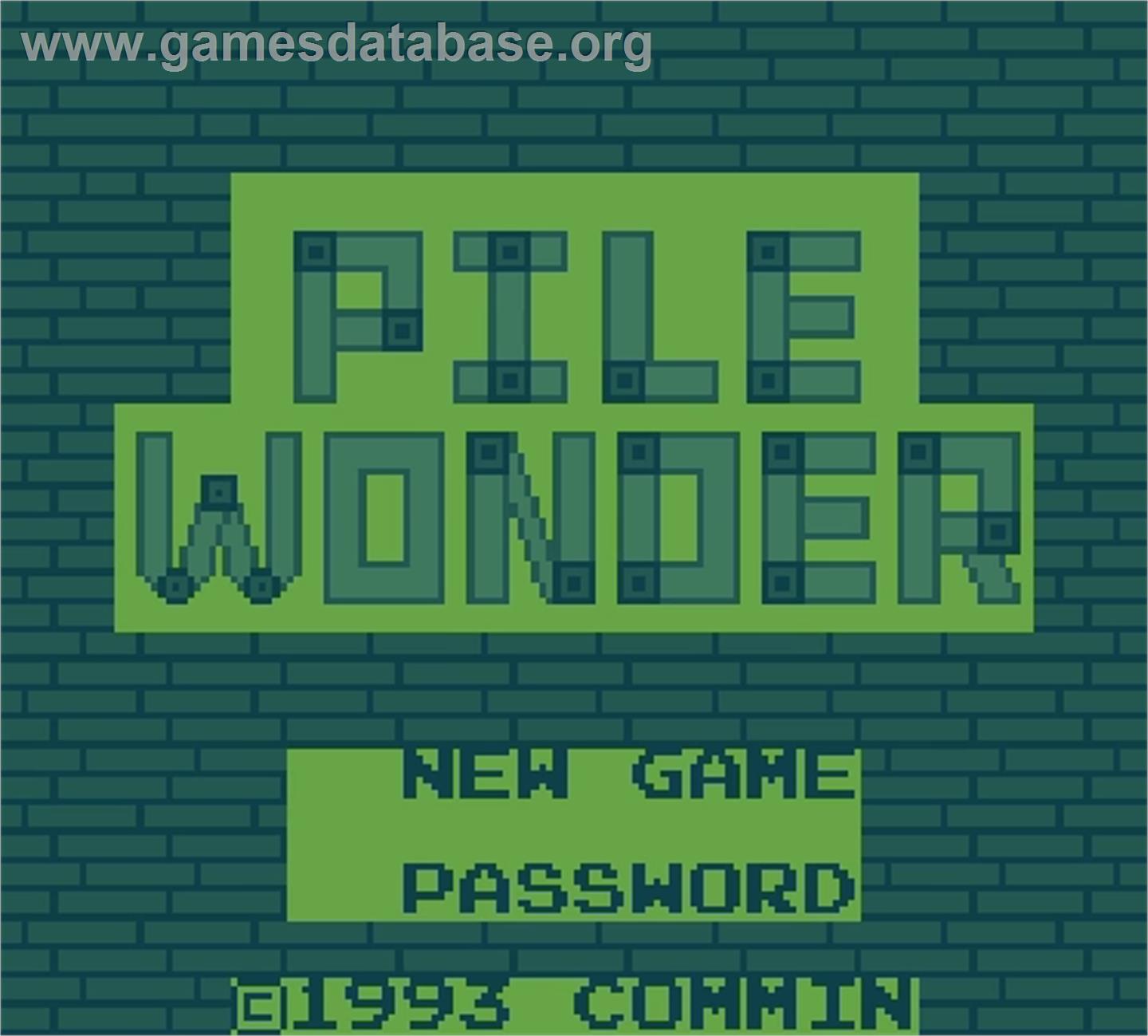 Pile Wonder - Mega Duck - Artwork - Title Screen
