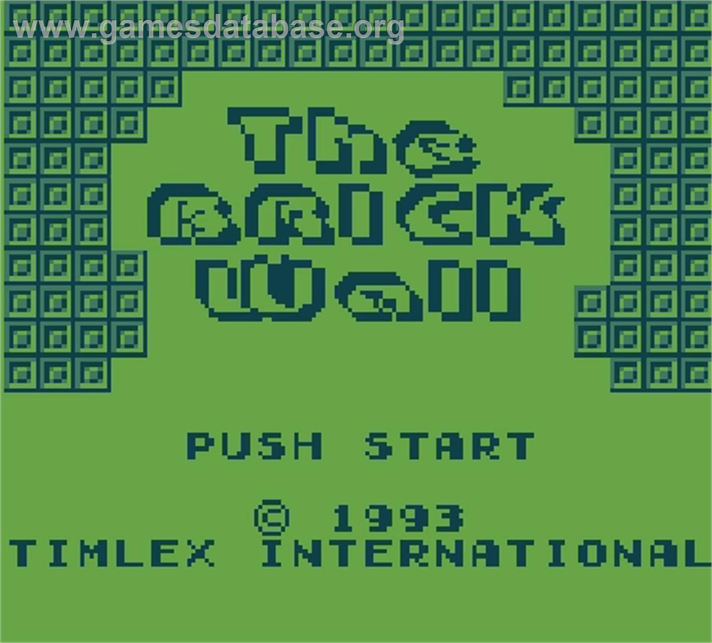 The Brick Wall - Mega Duck - Artwork - Title Screen