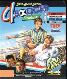 Box cover for 4 Soccer Simulators on the Microsoft DOS.