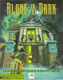 Box cover for Alone in the Dark on the Microsoft DOS.
