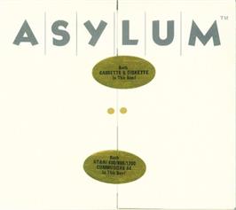 Box cover for Asylum on the Microsoft DOS.