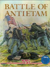Box cover for Battle of Antietam on the Microsoft DOS.