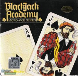 Box cover for BlackJack Academy on the Microsoft DOS.